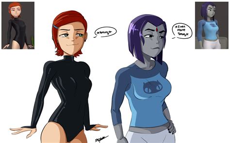 The fan artist behind this image of <strong>Raven</strong> is named Gretlusky. . Gwen and raven porn